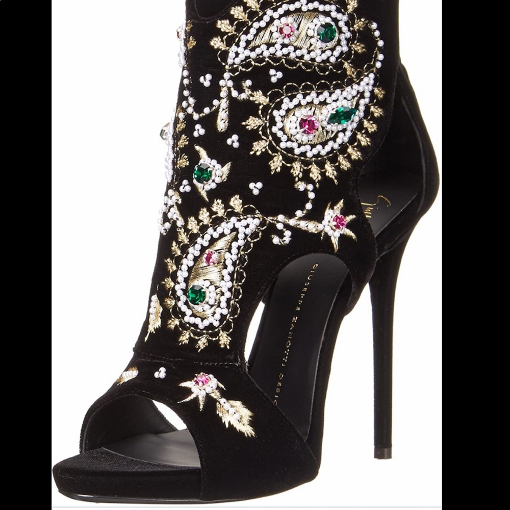 Giuseppe Zanotti beaded jeweled heels